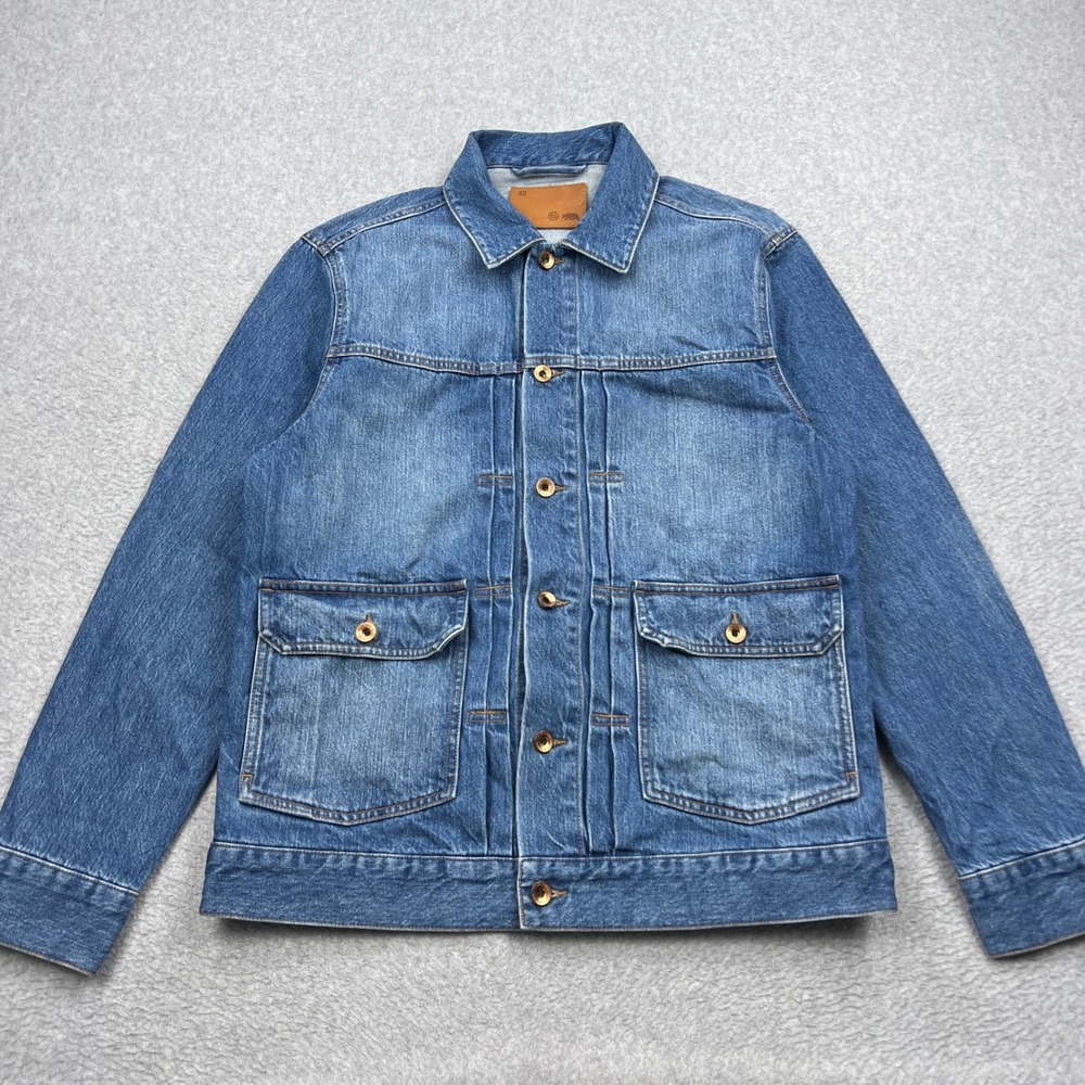 Taylor Stitch Ryder Denim Trucker Jacket Mens 40 Blue Button Up Field Huckberry